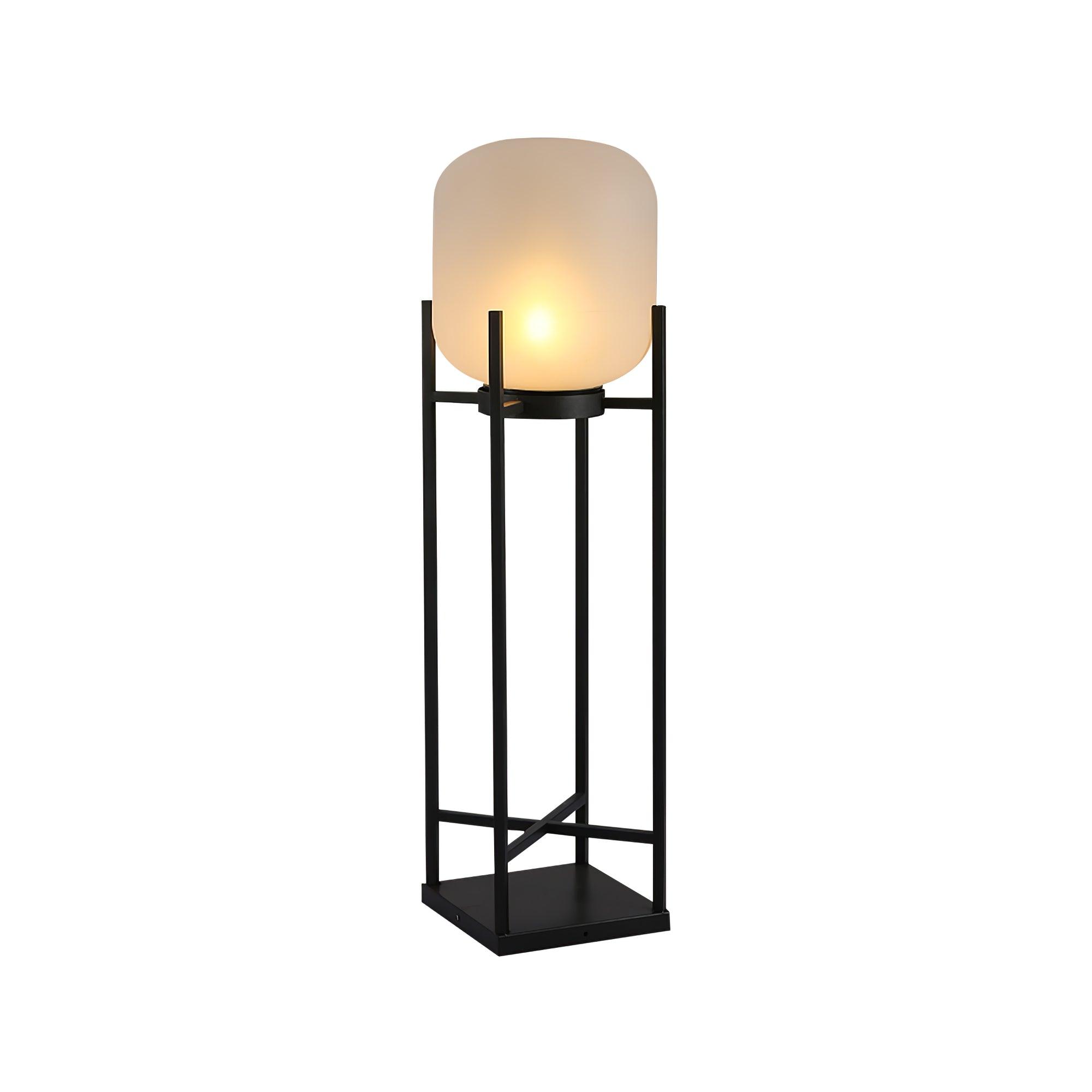 Udendørs solcelledreven standerlampe | Rustfrit stål og glas | IP65 vandtæt | Indbygget LED | Automatisk opladning og tænd/sluk | Perfekt til have, terrasse og stier | Elegant belysning til natten