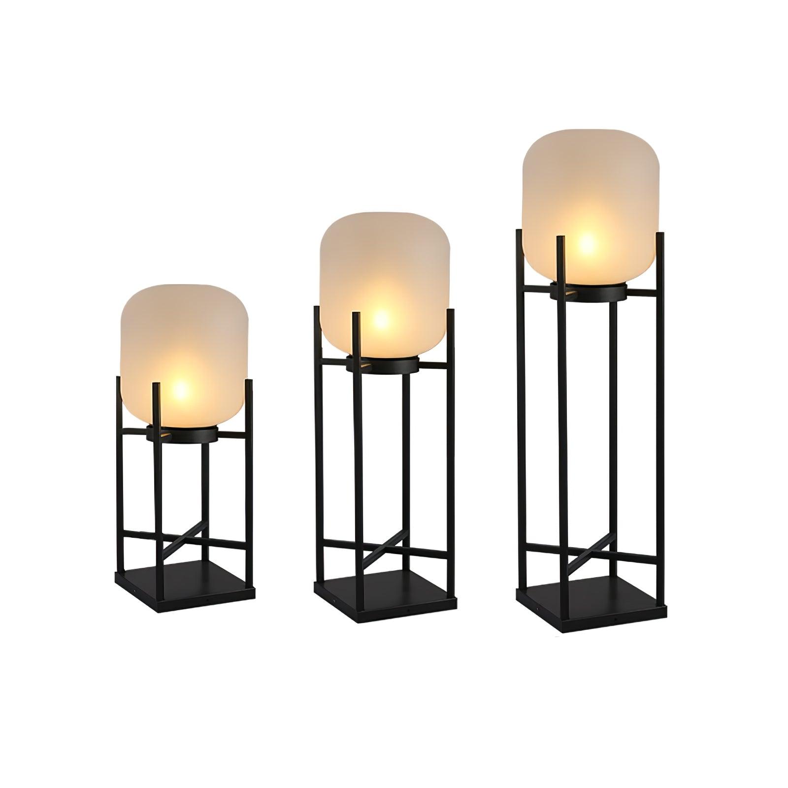 Udendørs solcelledreven standerlampe | Rustfrit stål og glas | IP65 vandtæt | Indbygget LED | Automatisk opladning og tænd/sluk | Perfekt til have, terrasse og stier | Elegant belysning til natten