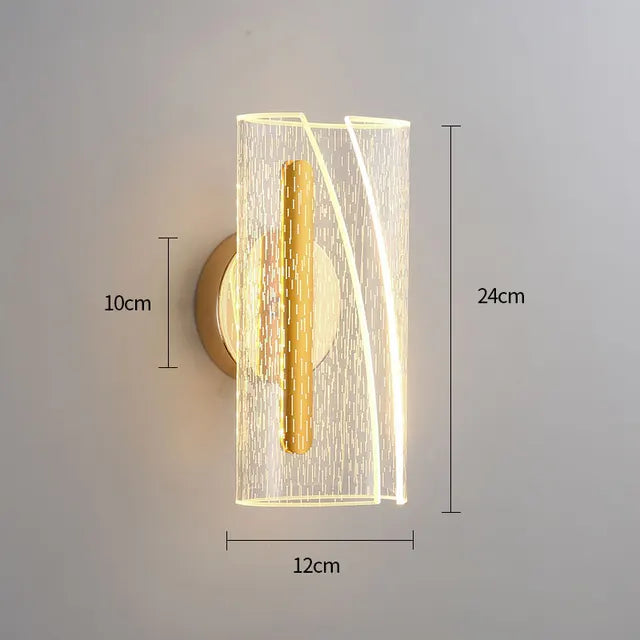 AuroraScand | LED Væglampe i Skandinavisk Design | Energieffektiv Belysning | Perfekt til Moderne Interiør | Luminoir | Neutral Hvid 4000K | Elegant Metal og Plast | 25cm x 15cm | 8W 220V