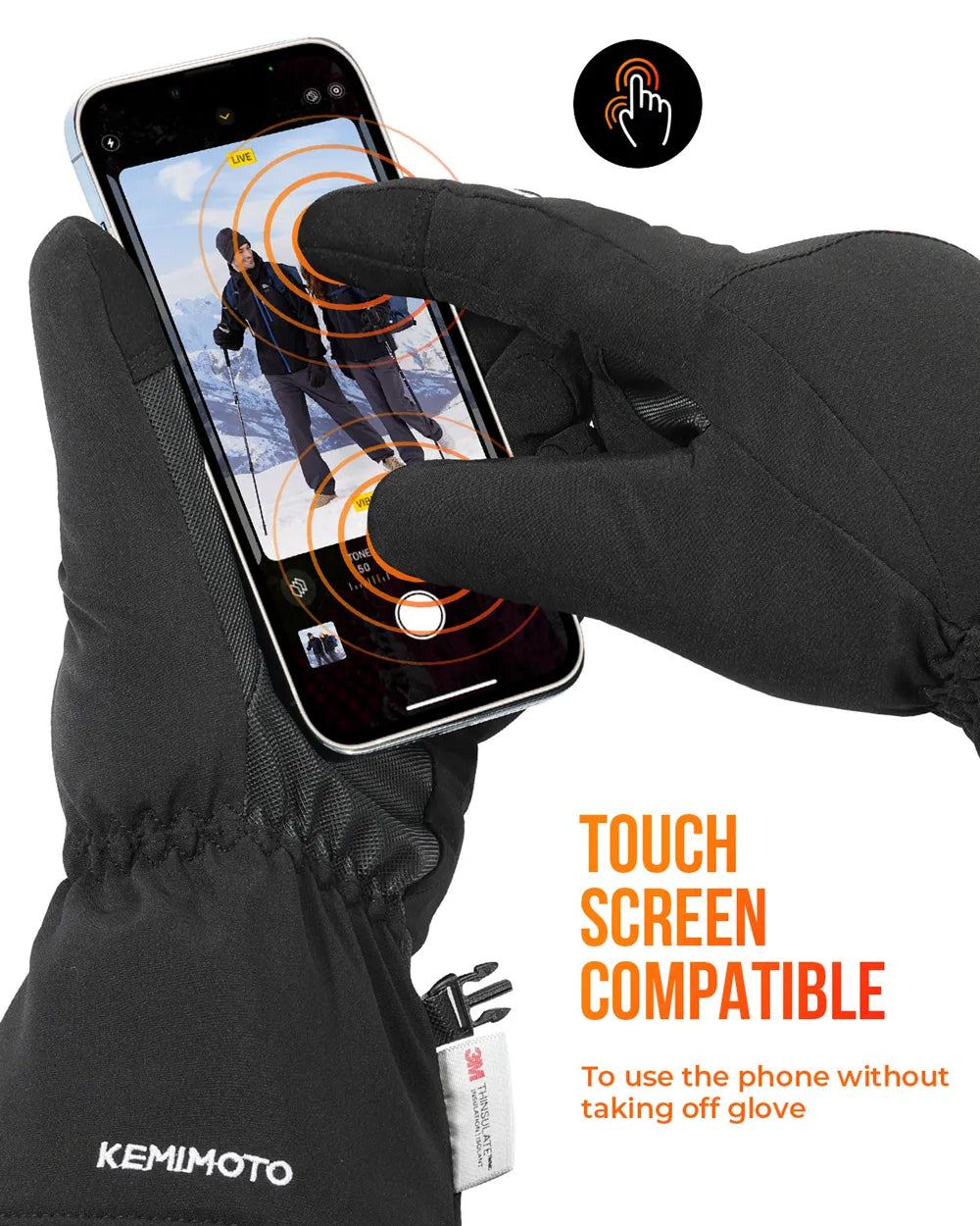 Beheizte handsker | Vandtæt håndvarmer til vinter | Genopladelig batteri | Termo handsker