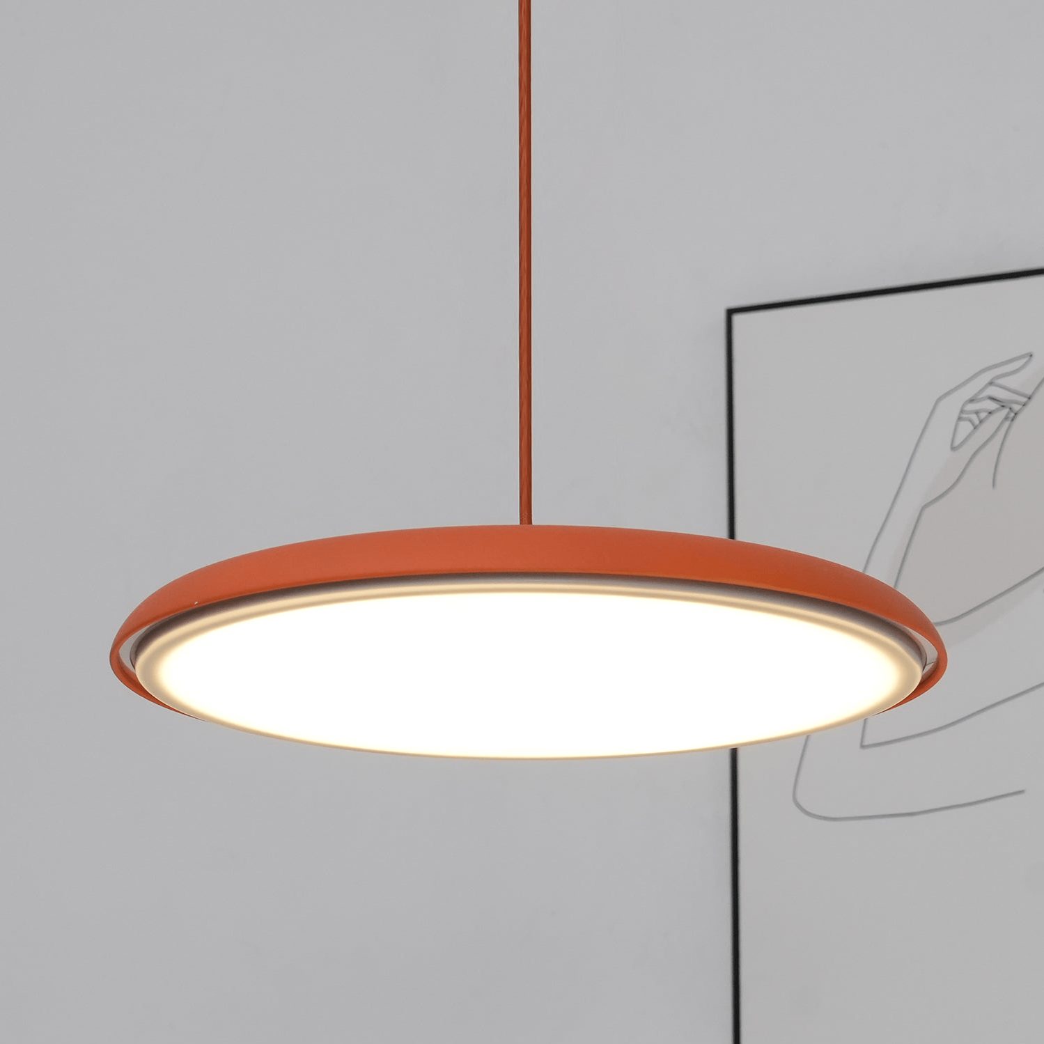 CookieLume | Pendellampe Metal Akryl | Moderne Design | Varm Hvid | E27 LED Inkluderet | Energieffektiv | UL CE CCC SAA Certificeret Belysning | Spisestue Køkken Stue