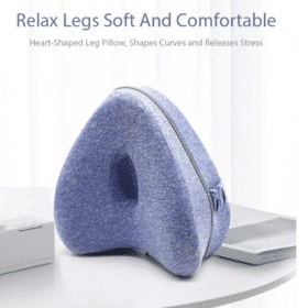 Poduszka pod kolana odciążająca kolana, plecy i biodra - pianka memory 25x21x13 cm. ze zdejmowanym pokrowcem (w kształcie