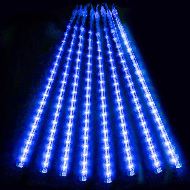 GalaxyGlow | Meteorlignende Udendørs LED Lys | Vandtæt | Nem Installation | Perfekt til Havefester og Juledekorationer | Fortryllende Atmosfære | Fås i 30 cm og 50 cm | Vejrbestandig