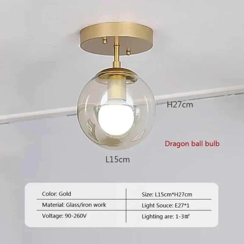 Elegant | Glaskugle Loftsbelysning | Moderne Design | Klassisk Belysning | Indendørs Dekoration | Luminoir LuminousSphere | Høj Kvalitet | Holdbar | Forbedret Lysstyrke