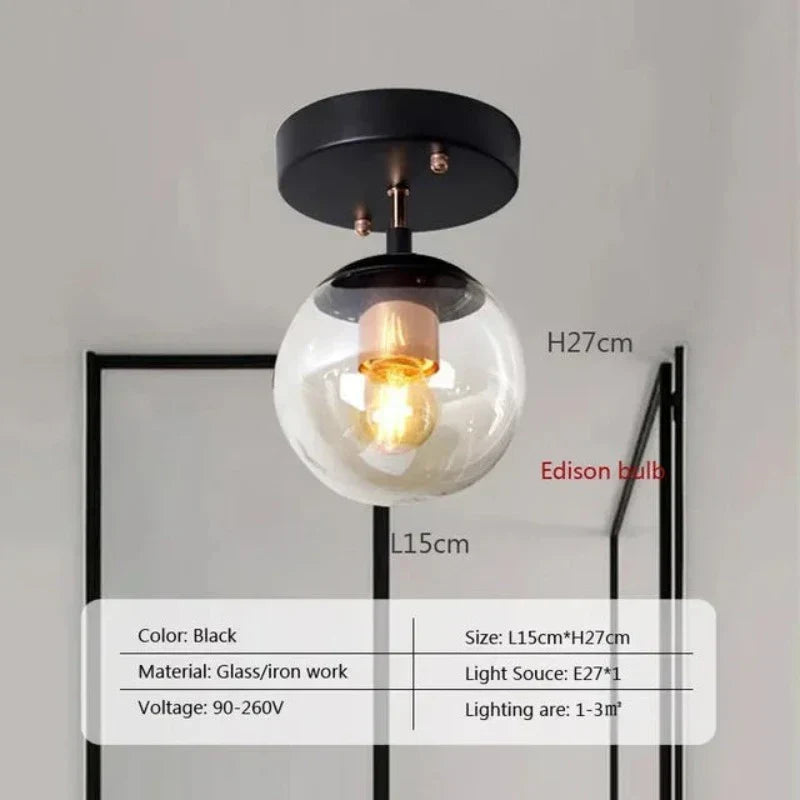Elegant | Glaskugle Loftsbelysning | Moderne Design | Klassisk Belysning | Indendørs Dekoration | Luminoir LuminousSphere | Høj Kvalitet | Holdbar | Forbedret Lysstyrke