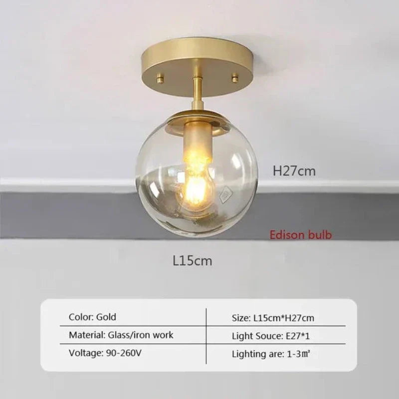 Elegant | Glaskugle Loftsbelysning | Moderne Design | Klassisk Belysning | Indendørs Dekoration | Luminoir LuminousSphere | Høj Kvalitet | Holdbar | Forbedret Lysstyrke