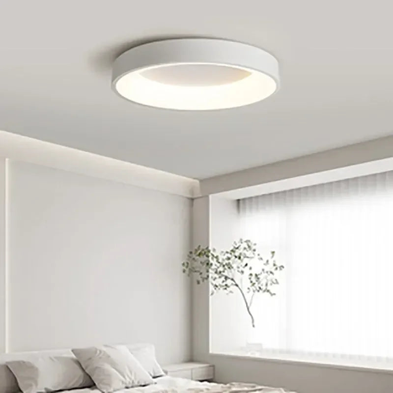 AuroraGlans | Moderne Skandinavisk LED Lampe | Rundt Loftdesign | Energibesparende | Stilfuld Indretning | Perfekt til Stue og Soveværelse | Høj Kvalitet | Varmt Indbydende Lys | Nem Installation