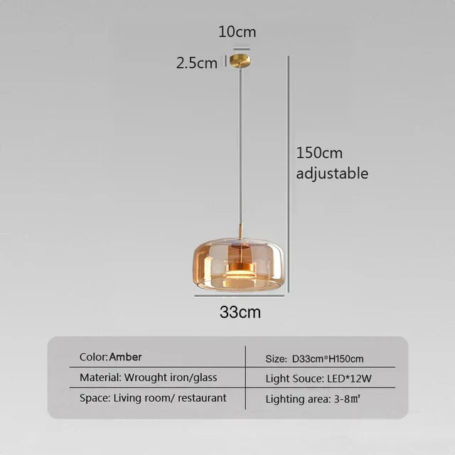 Luminoir | Elegant Glaspendel | Moderne Design | Indbydende Varme | Holdbar Kvalitet | Perfekt til Stue eller Spisestue | Fås i Forskellige Størrelser