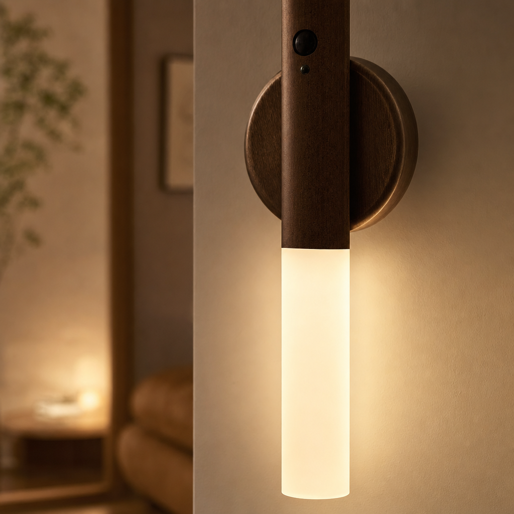 set of 2 Smart Motion Sensor Nachtlampje LED Oplaadbare Magnetische Wandlamp Draagbaar voor Hal Slaapkamer Trap Badkamer Kasten Decor