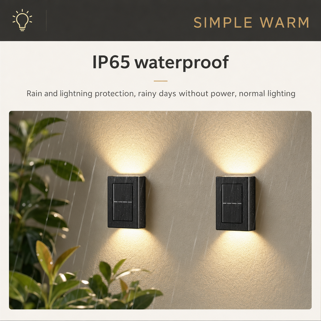 Up en Down Spot Lights Outdoor Street Wandlamp Lamp Zonne-energie Zonlicht Waterdichte Solar Lamp Tuin Decor