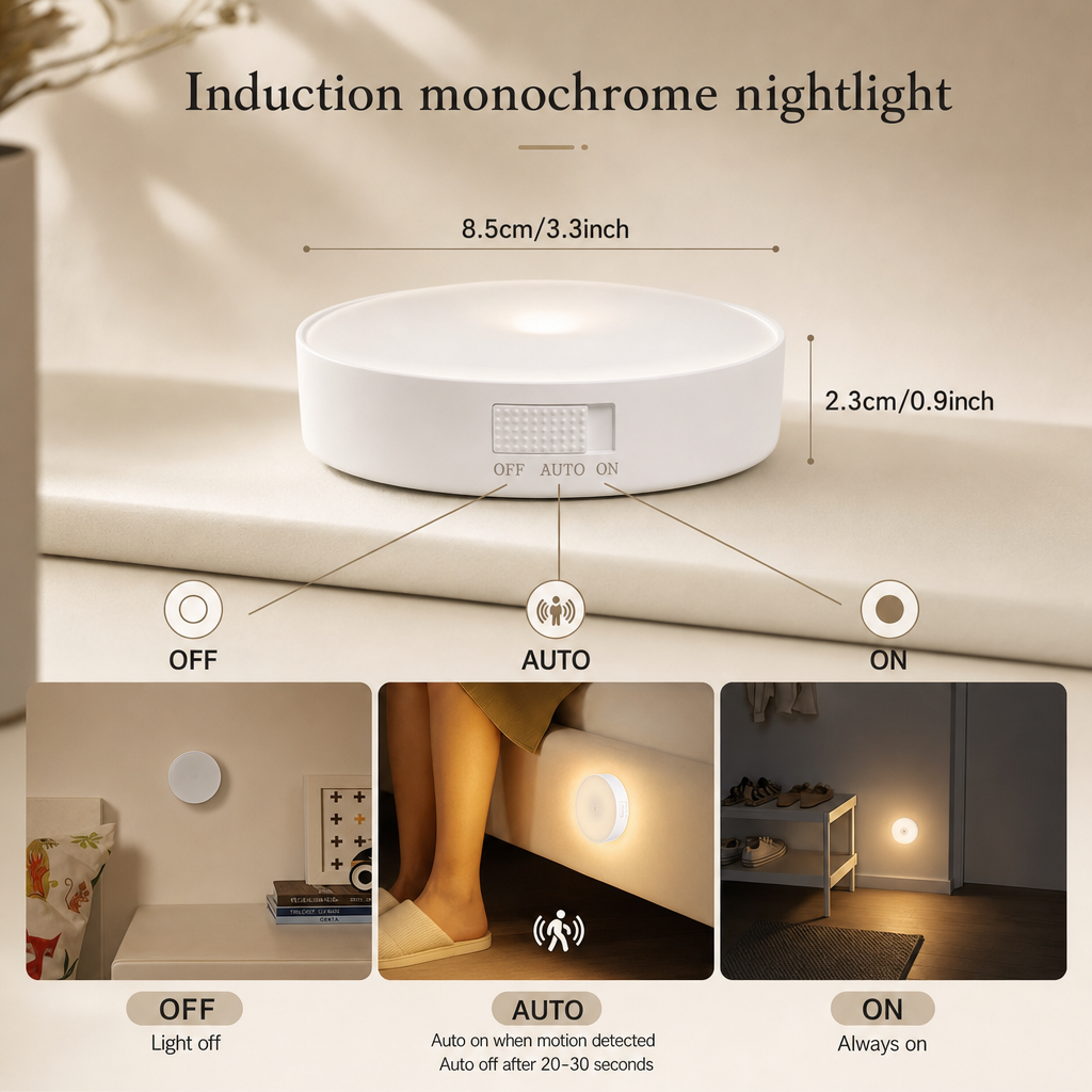 2 pcs Bewegingssensor LED-nachtlampje USB oplaadbaar nachtlampje voor keukenkast Garderobelamp Trap Draadloos kastlicht