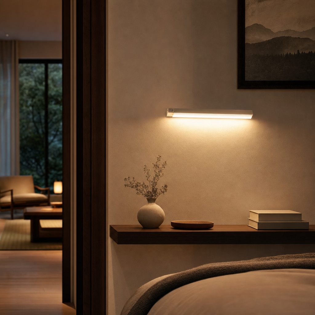Bewegingssensor LED-kastverlichting USB oplaadbare inductie-nachtverlichting Draadloze draagbare detectorverlichting voor kledingkast Hal