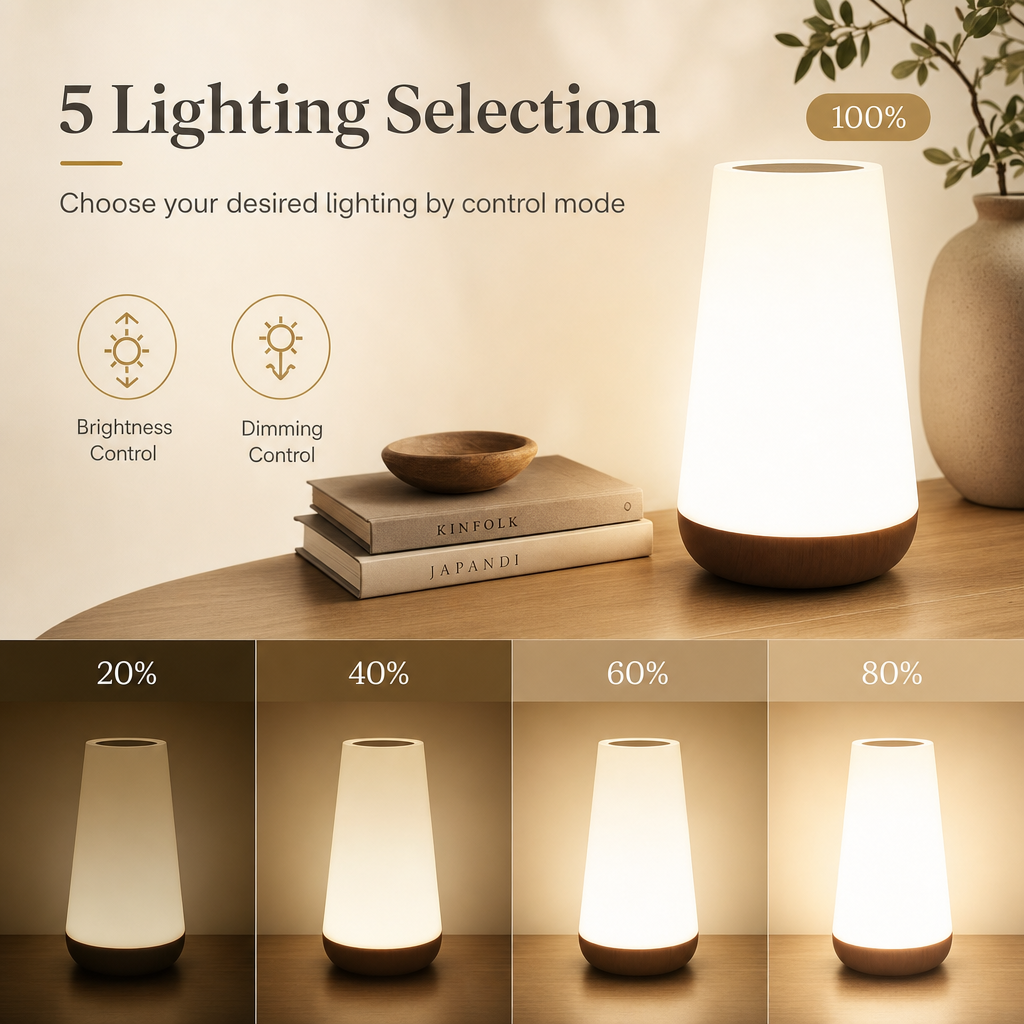 13-kleurig veranderend nachtlampje Afstandsbediening Touch USB Oplaadbare RGB-nachtlamp Dimbare lamp Draagbare tafelbedlamp