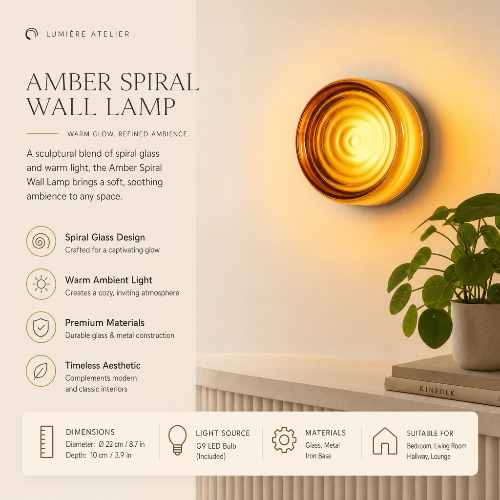 Amber Wave Wall Light