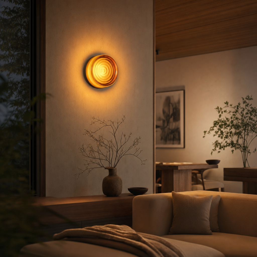 Amber Wave Wall Light