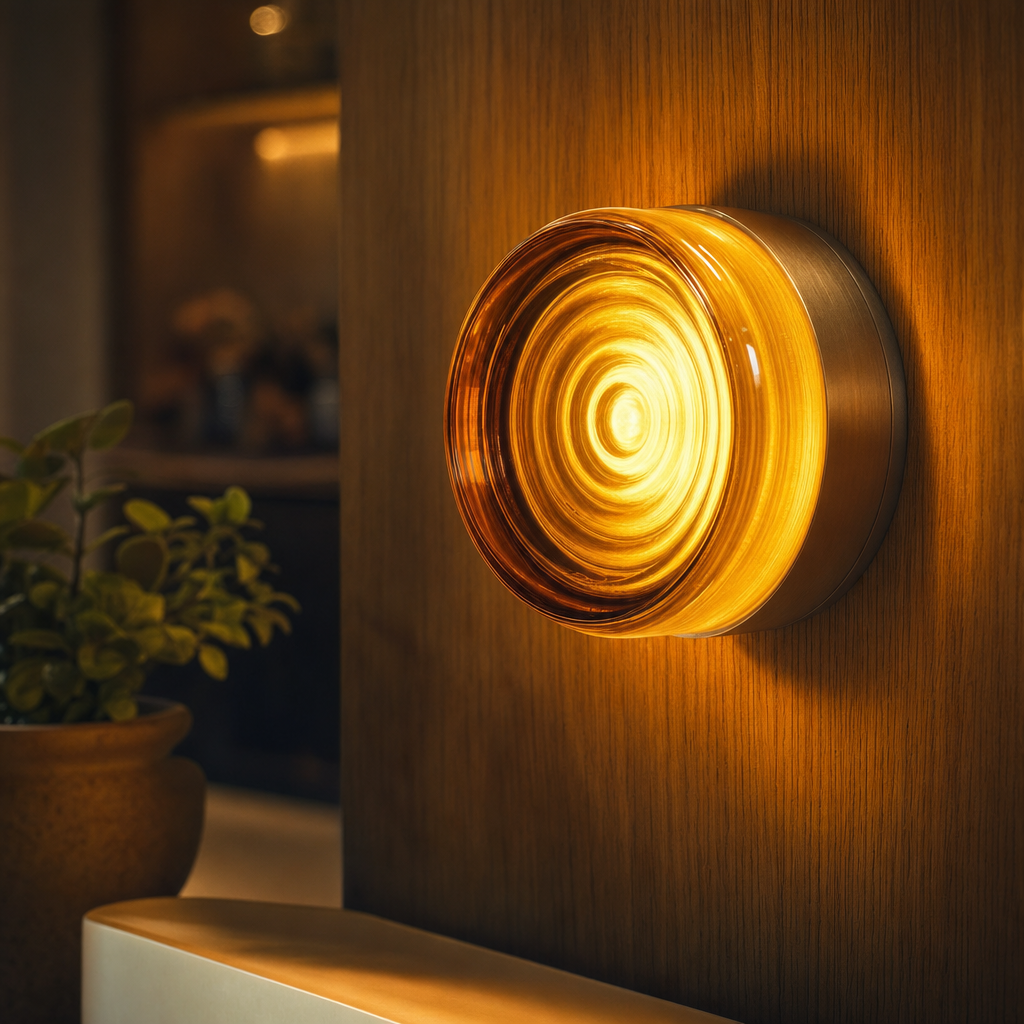 Amber Wave Wall Light