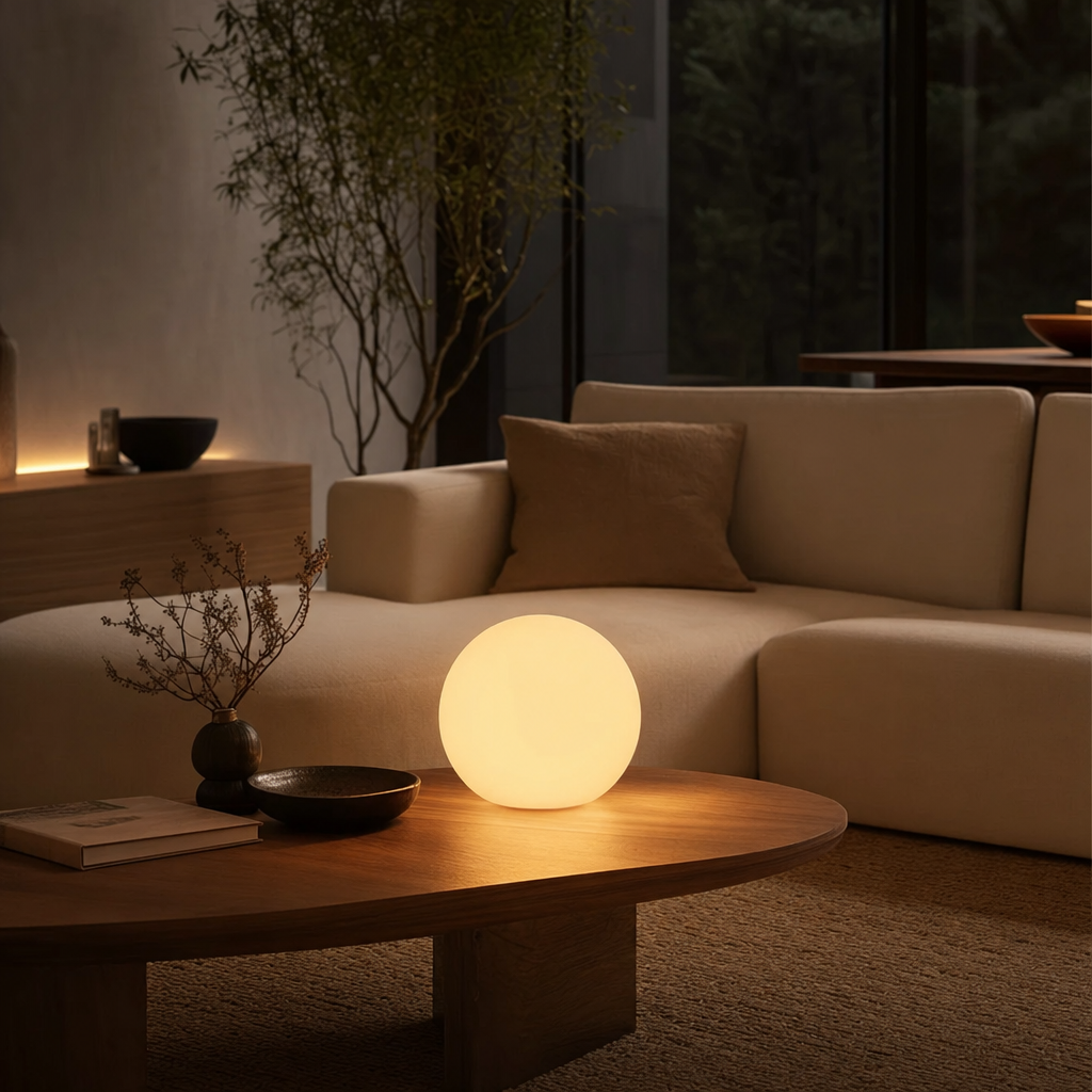 GlowOrb Rechargeable LED Table Lamp | 16 Colors & 4 Modes | Portable Wireless GlowOrb | USB Charging | Home Decor