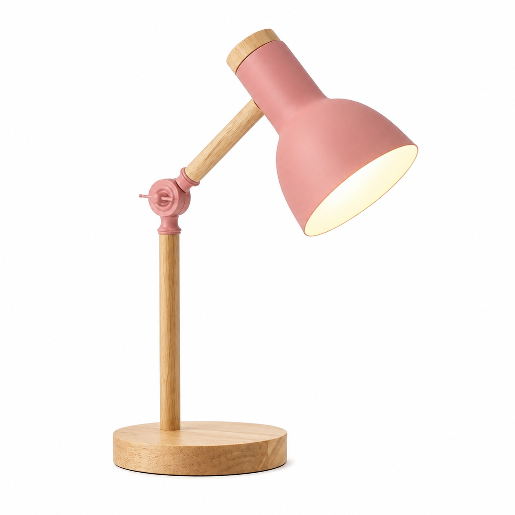 NordicGlow | Wooden Adjustable Scandinavian Desk Lamp | Minimalist Design | Home Lighting Elegance