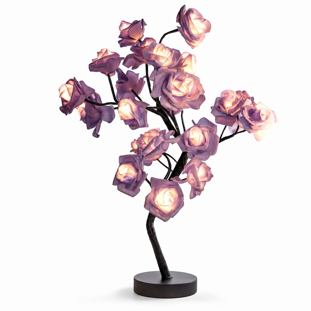 Adjustable LED Rose Flower Tree Lamp | Decorative Lighting | Dimmable Ambiance | Modern Design | IP66 Waterproof | Home Decor