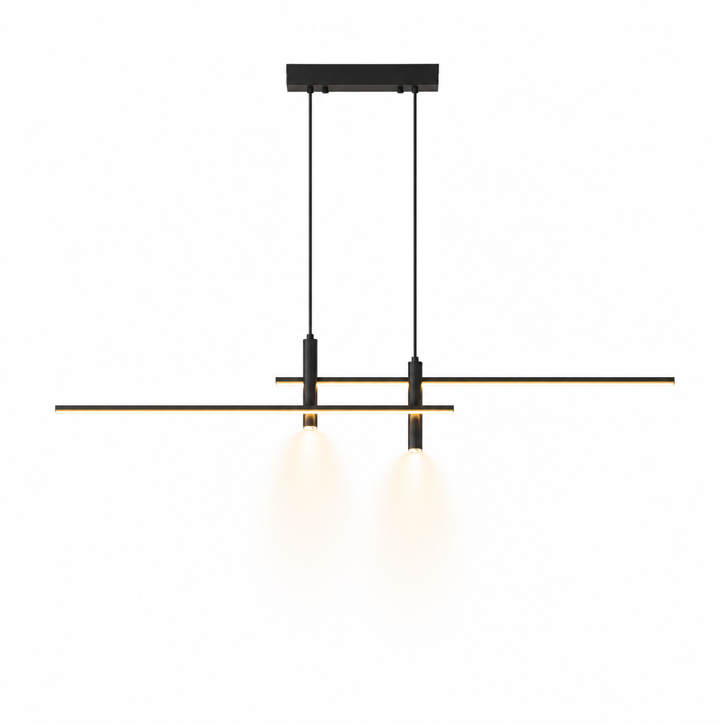 Modern Adjustable LED Pendant Light | Minimalist Design | Dimmable Dining Room Fixture | Stylish Home Lighting | Versatile Interior Accent