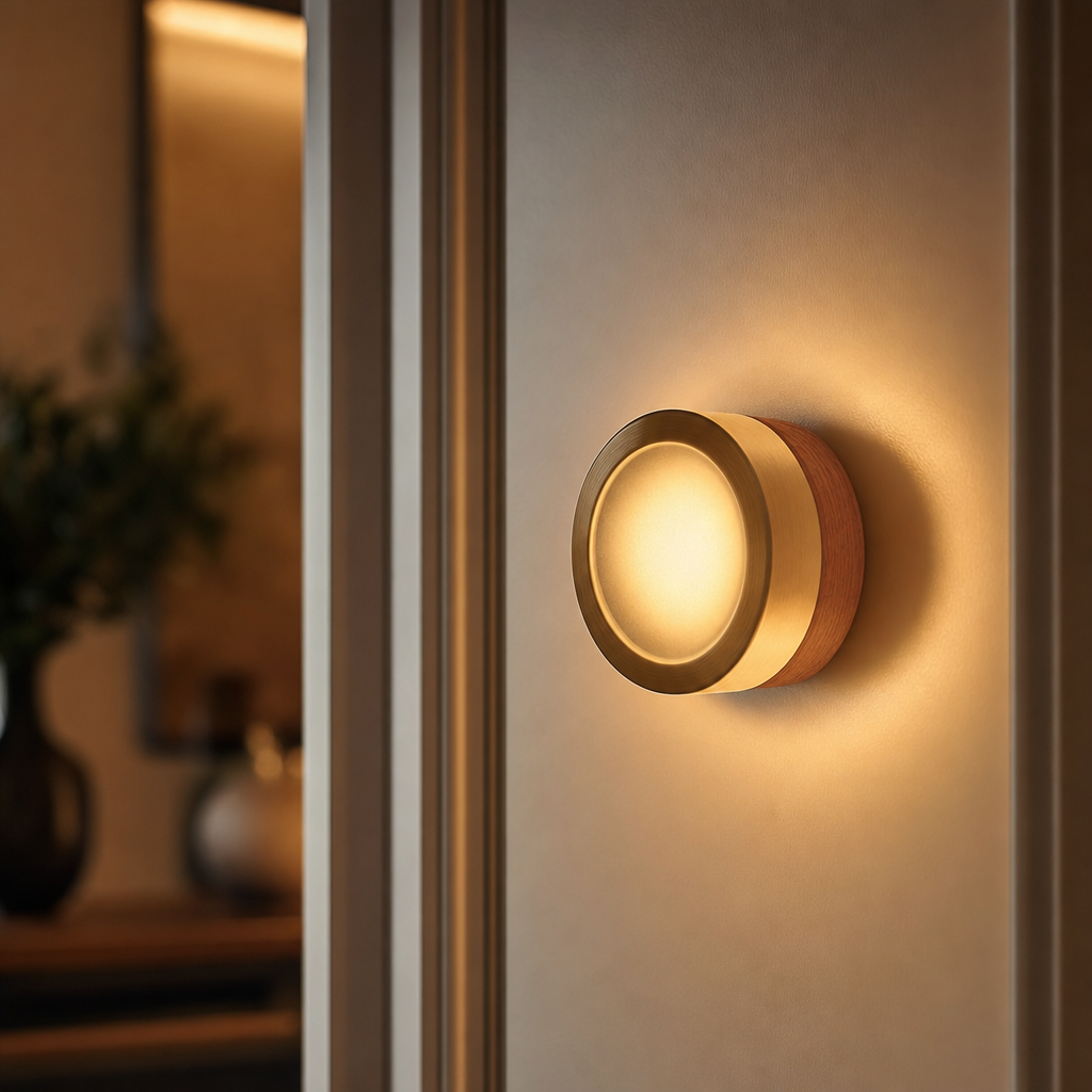 Nomeva Wall Sconce | Modern Dimple Texture | Energy-Efficient LED | Metal Design | Amber, Smoke, White | Easy Install | Living Room Bedroom