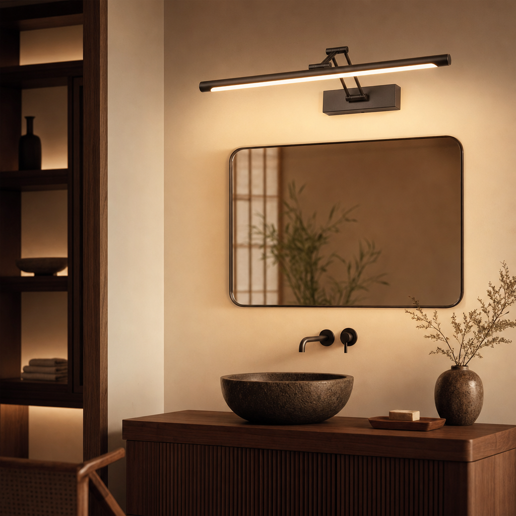 Edge Minimalistische LED Wandlamp Zwart/Wit Binnen Badkamer Metaal