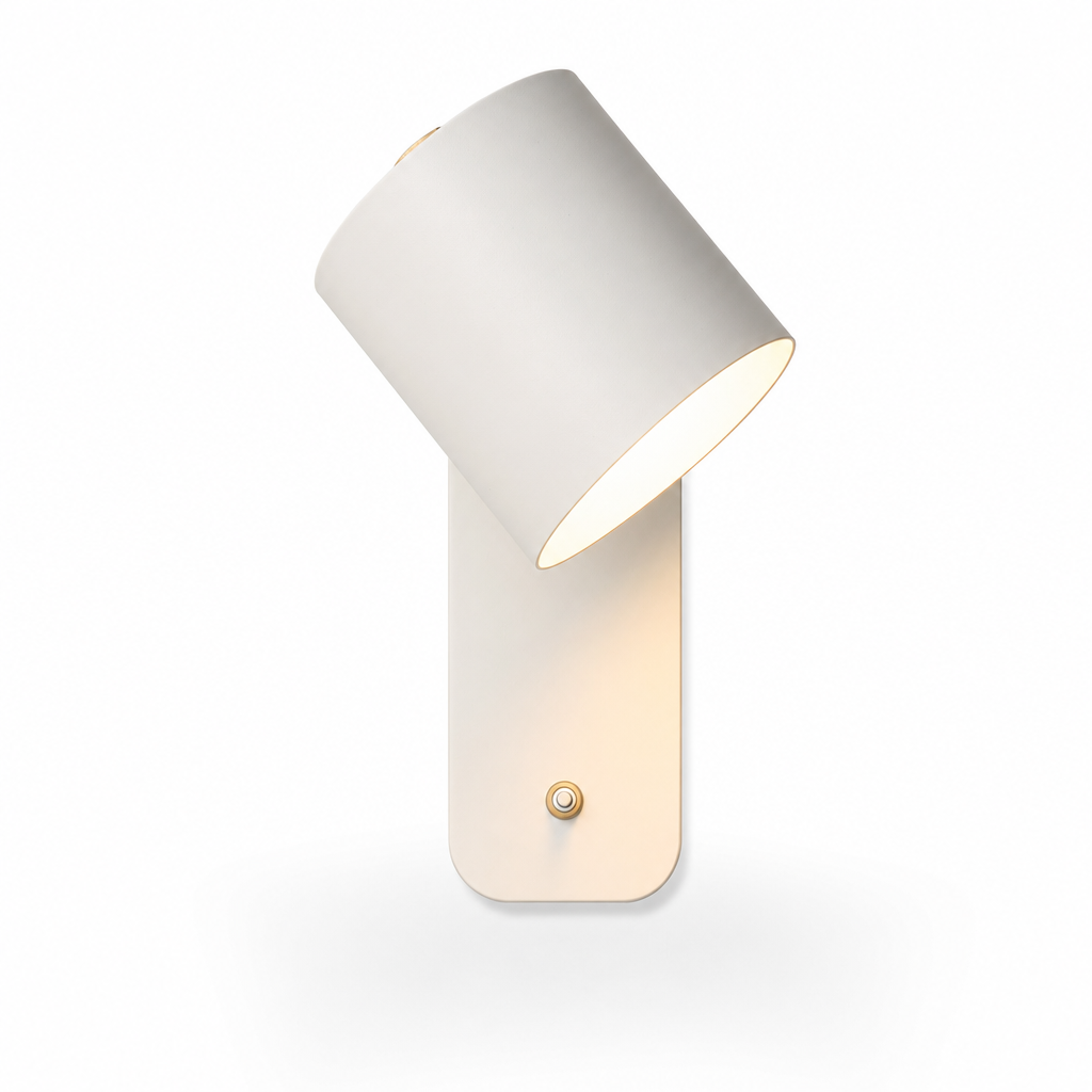 Giro Legno | Draaibare Cilinder Wandlamp – 350° Verstelbaar – Metaal & Hout