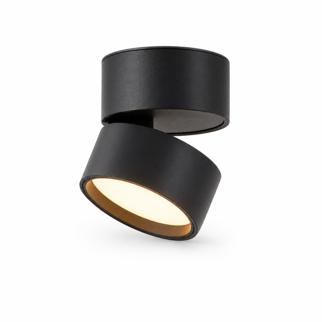 Modern LED-vägglampa | Justerbart huvud | Rund design | För vardagsrum, sovrum och hall | Minimalistisk look | Integrerad LED-ljuskälla