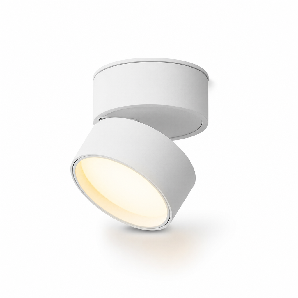 Moderne LED Væglampe | Justerbart Hoved | Rundt Design | Til Stue, Soveværelse & Gang | Minimalistisk Look | Integreret LED Lys Kilde