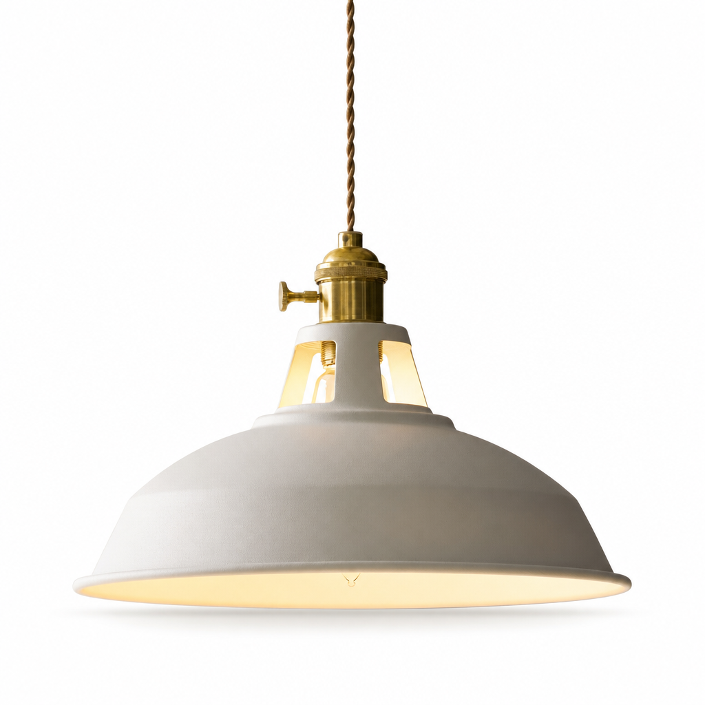 Retro taklampa | Industriell design | Metall | Justerbar kedja | Färgval | 1 ljuskälla | Idealisk för matsalar | Kompatibel med LED/glödlampor | E26/E27-sockel