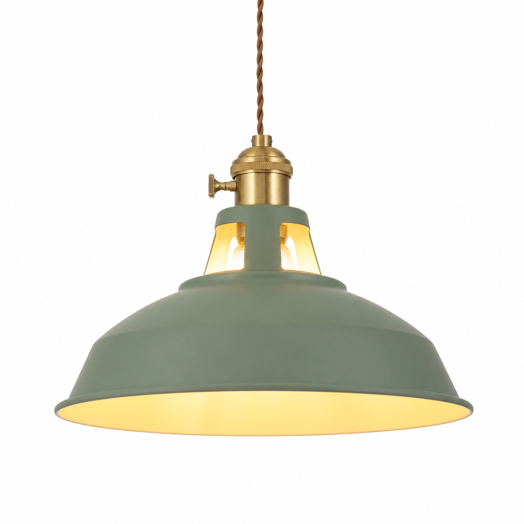 Retro Loftlampe | Industrielt Design | Metal | Justerbar Kæde | Farvevalg Muligheder | 1 Lyskilde | Ideel til Spisesteder | LED/Glødelampe Kompatibel