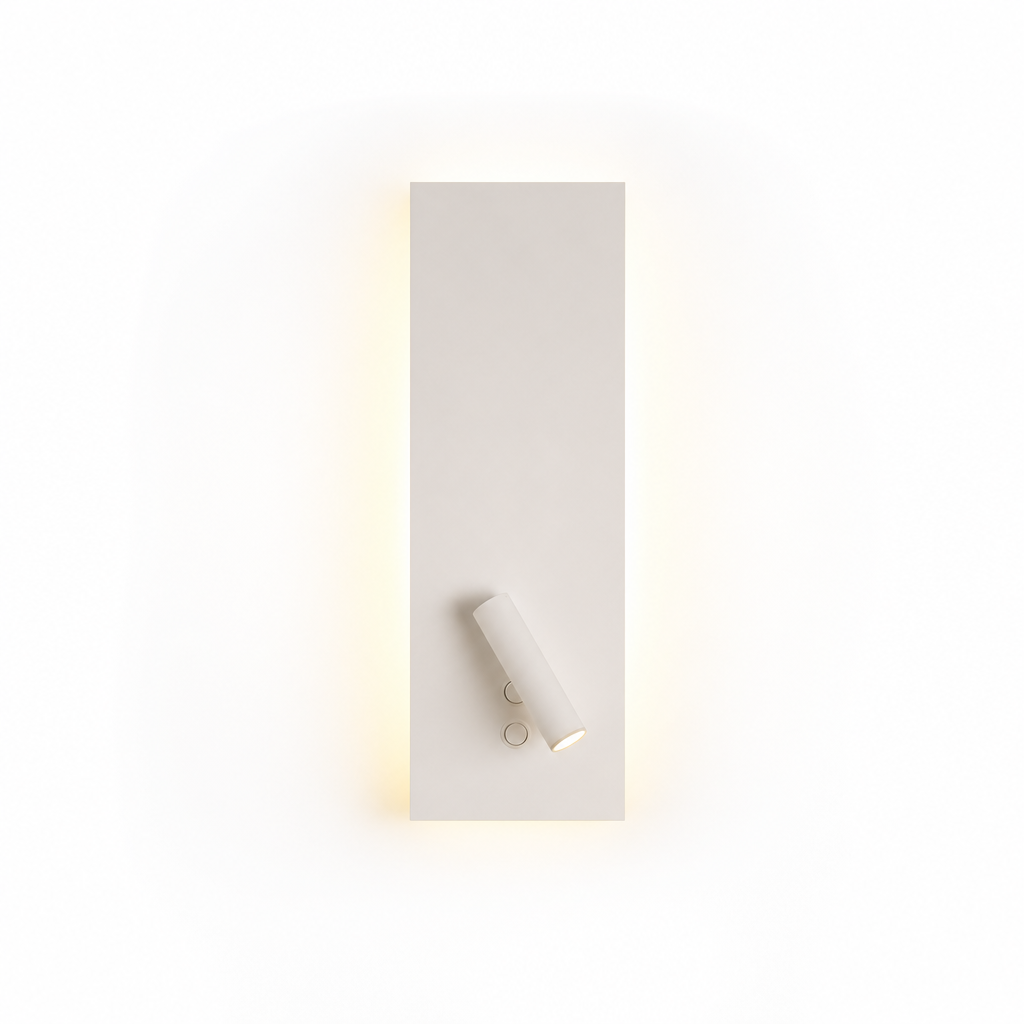 LED Vægbelysning | Moderne Skandinavisk Design | Aluminium | Hvid/Sort | 9W | 900 Lumen | Stue & Soveværelse | Nem