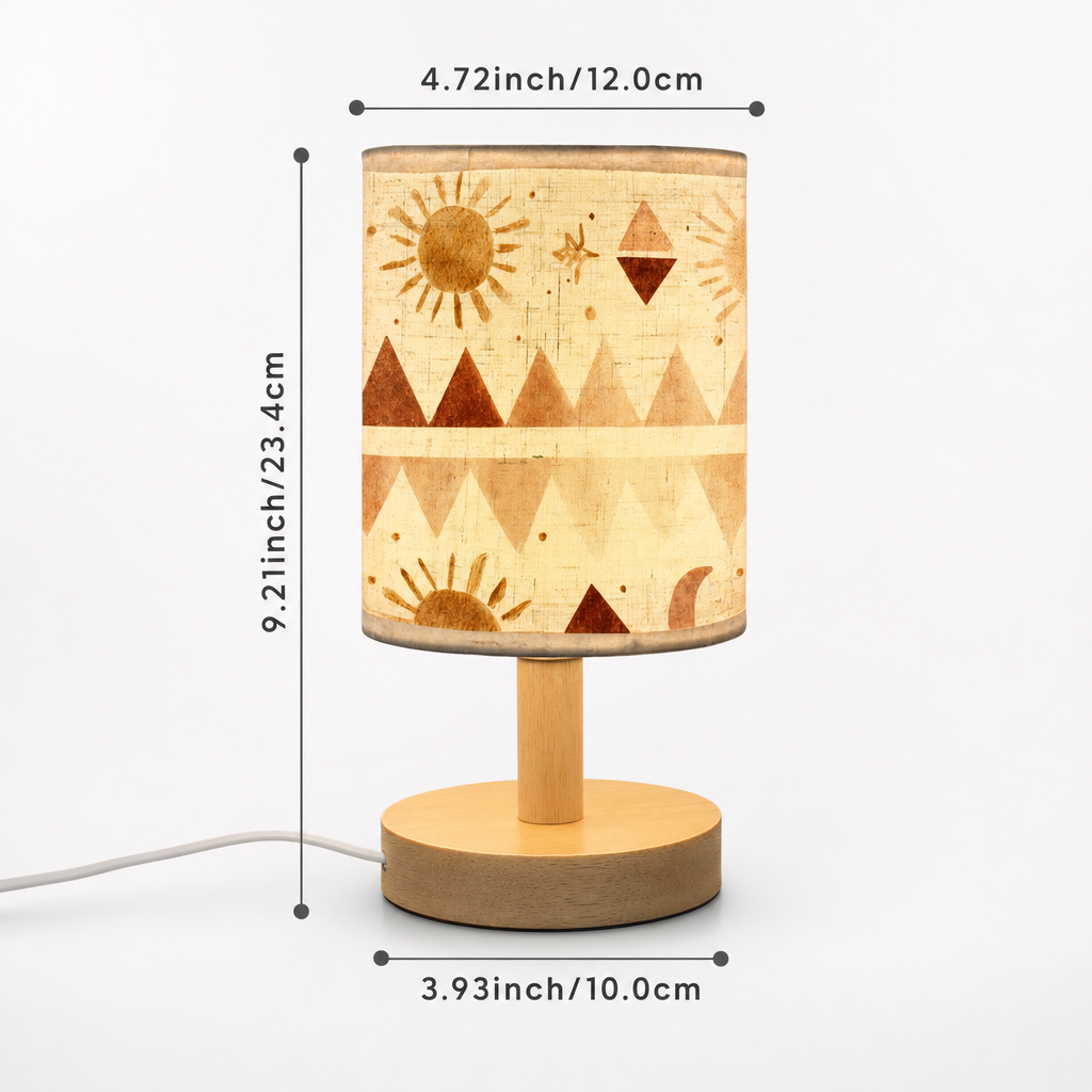 Bohemian Art Deco Table Lamp | USB Powered | Elegant Floral Japanese Shade | Modern Bedside Lighting | Ideal Bedroom Office Home Decor