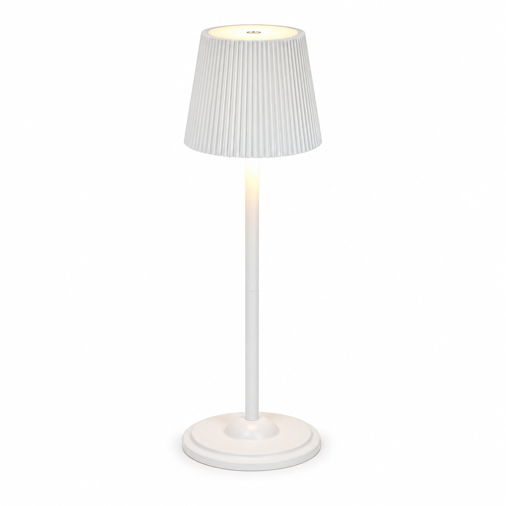 Modern LED Touch Lamp | Rechargeable Wireless Table Light | 3-Color Adjustable Brightness | Metal Pagoda Shade