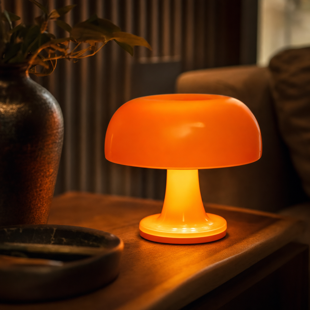 Modern Acrylic LED Mushroom Lamp | USB Powered Touch Control | 3 Color Dimmable Table Light