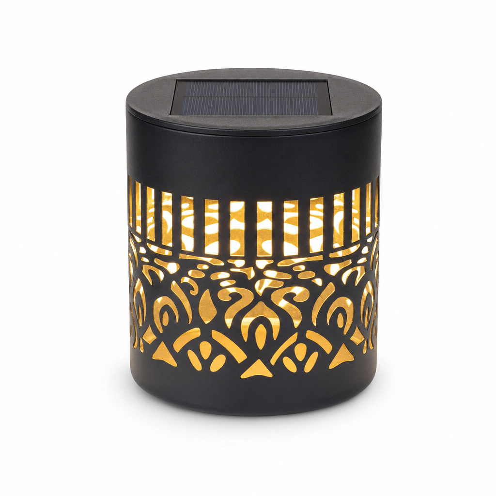 Solar Mandala Wall Light | IP65 Waterproof | Outdoor Garden Lamp | Solar Powered Decor for Stairs | Warm Festive Ambiance