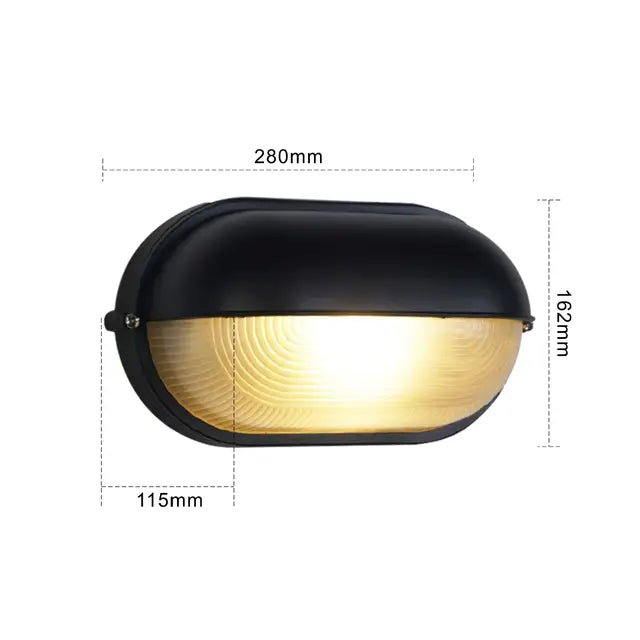 IronLicht | Industriel udendørs væglampe | IP65 Vejrbestandig | E27 LED-kompatibel | Moderne design i aluminium | Ideel til Terrasse og Have | Sorter Udfør | 110-240V