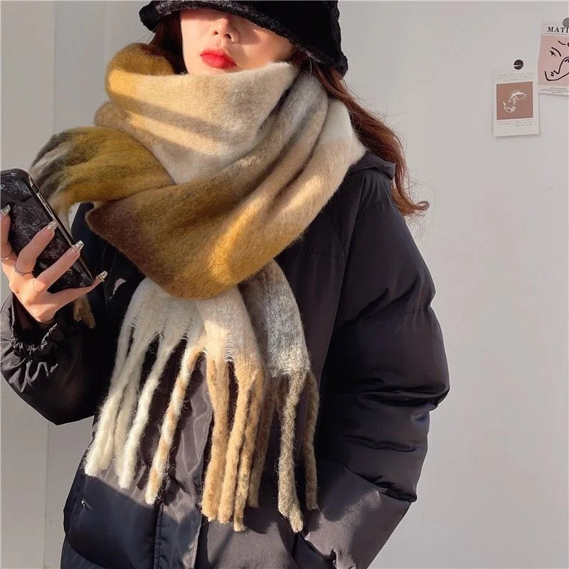 Scarvello | Farverigt Cashmere Tørklæde | Blød og Varm | 38x230cm | Ideelt til Kolde Vinterdage | Luksuriøst Tilbehør til Kvinder