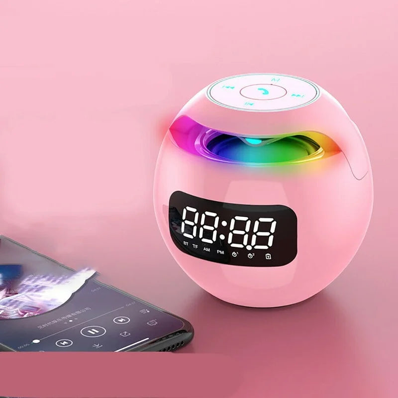 Bluetooth-højttaler med vækkeur | Farverig LED-natlampe | 2200mAh batteri | 5W højttaler | Bevægelsesfølsom skærm | Bluetooth 5.0 | Flere farvemuligheder | Kompakt design