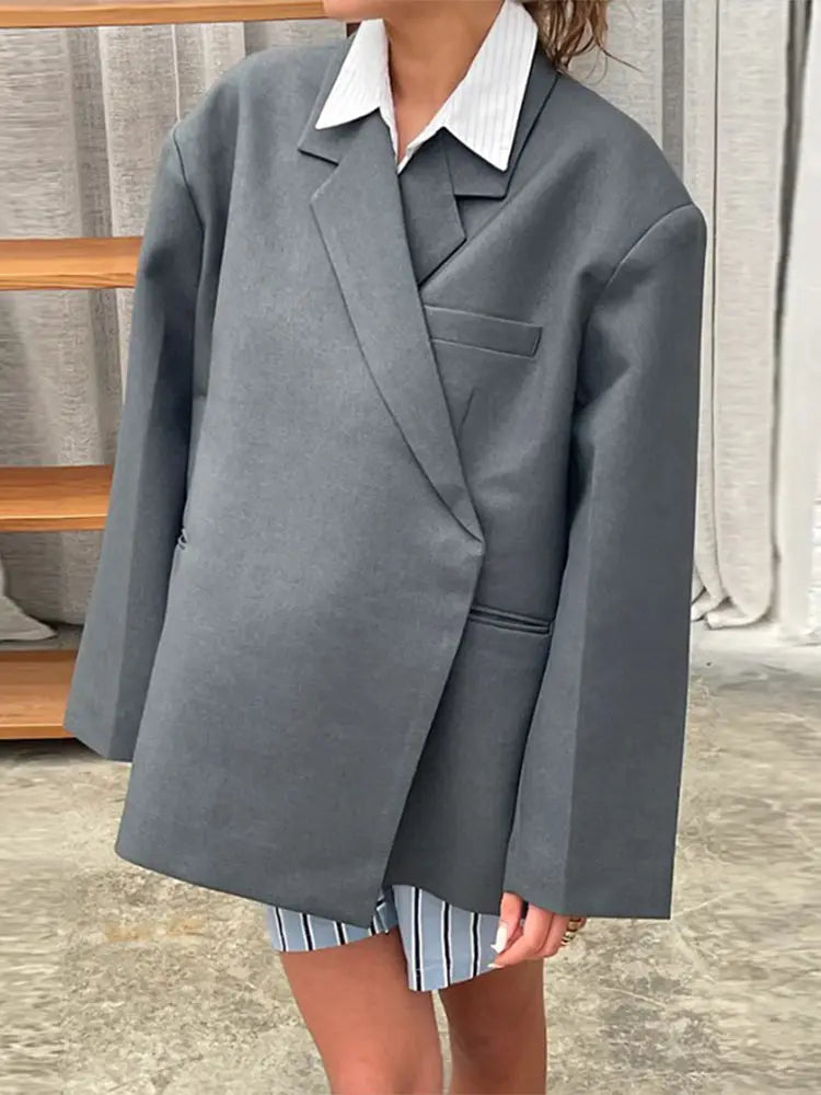 Zoey Jakke | Trendy Oversized Look | Unik Twist | Høj kvalitetsmateriale og Komfort | Alsidig til Hverdags- og Forretningsbrug | Flere Farver og Størrelser | Perfekt til Modebevidste Kvinder