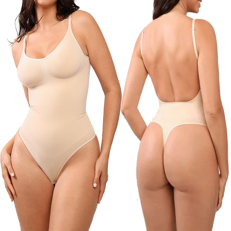 JUNA Bodyshaper V2 | Høj Talje | Meshpaneler | Justerbare Stropper | Mavekontrol | Komfortabel Nylon-Blend | Usynlig Under Tøj | Formende og Glattende | Elegant Timeglasdesign | Kvinders Bodysuit