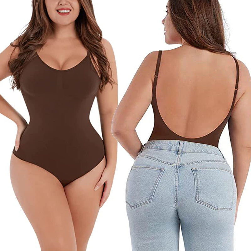 JUNA Bodyshaper V2 | Høj Talje | Meshpaneler | Justerbare Stropper | Mavekontrol | Komfortabel Nylon-Blend | Usynlig Under Tøj | Formende og Glattende | Elegant Timeglasdesign | Kvinders Bodysuit