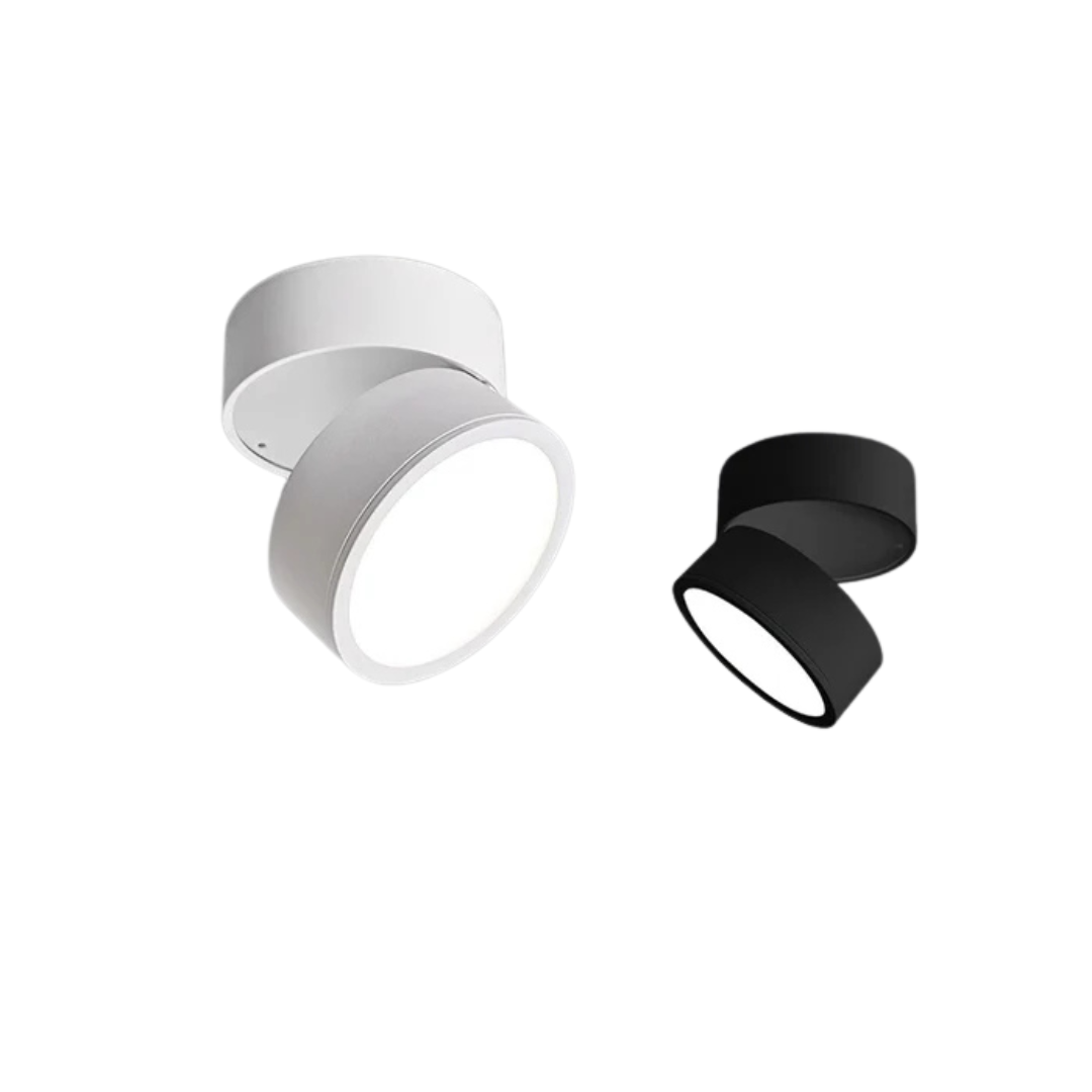 Moderne LED-Wandleuchte | Verstellbarer Kopf | Rundes Design | Für Wohnzimmer, Schlafzimmer & Flur | Minimalistisches Design | Integrierte LED-Lichtquelle