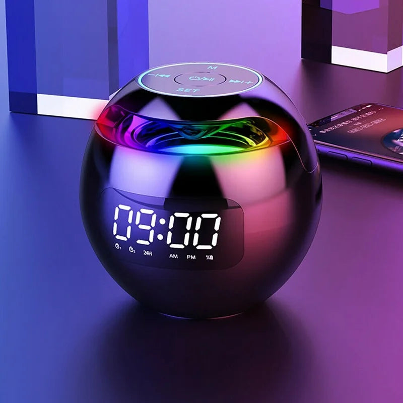 Bluetooth-højttaler med vækkeur | Farverig LED-natlampe | 2200mAh batteri | 5W højttaler | Bevægelsesfølsom skærm | Bluetooth 5.0 | Flere farvemuligheder | Kompakt design