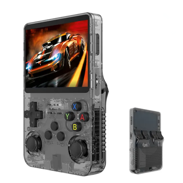 MasterGame Spiloplevelse | Bærbar Retro Konsol | 3,5" IPS-Skærm | 64GB Lagerplads | Open Source R36S | Lang Batterilevetid | Klassisk Nostalgi Møder Moderne Teknologi