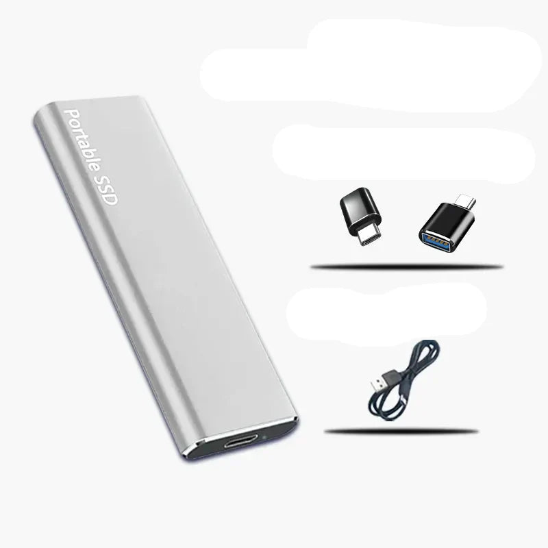 4TB Ekstern SSD Lagring | USB 3.1 Type-C | Hurtig Dataoverførsel | Kompakt Design | Aluminium | Stødsikker