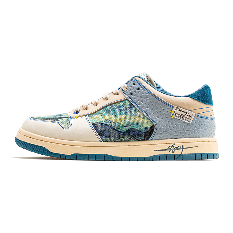 V. Gogh 'Starry Night' kunstinspirerede sneakers | Komfortabel design til daglig stil