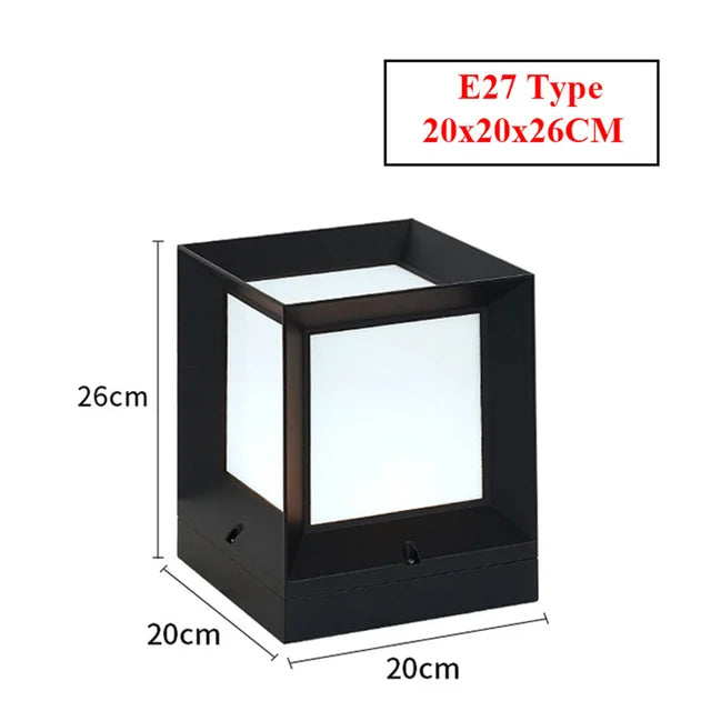 Luminoir LumiPillar | Elegant udendørs lampe | Stående belysning til indkørsel og haven | Moderne design i aluminium og glas | IP65 vejrbestandig | 12W LED lys | 50 cm høj