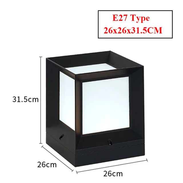 Luminoir LumiPillar | Elegant udendørs lampe | Stående belysning til indkørsel og haven | Moderne design i aluminium og glas | IP65 vejrbestandig | 12W LED lys | 50 cm høj