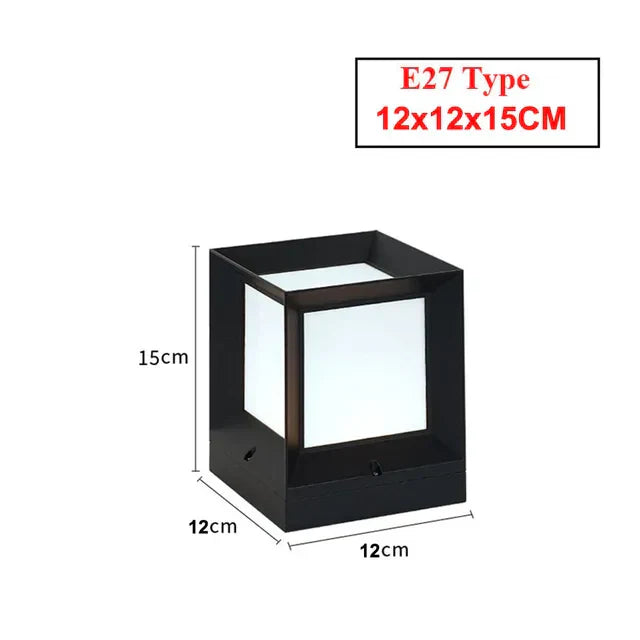 Luminoir LumiPillar | Elegant udendørs lampe | Stående belysning til indkørsel og haven | Moderne design i aluminium og glas | IP65 vejrbestandig | 12W LED lys | 50 cm høj